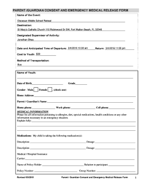 Fillable Online goodshepherdparish Parent-Guardian Consent and ...