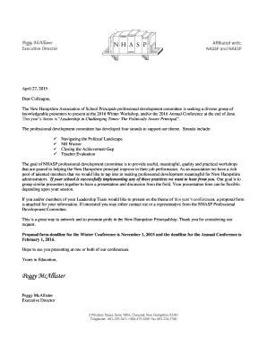 Donation request letter template - Peggy McAllister - New Hampshire Association of School Principals - nhasp