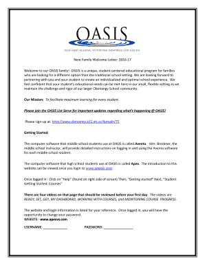 welcome letter from teacher