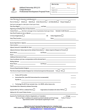 Professional Development Proposal Form