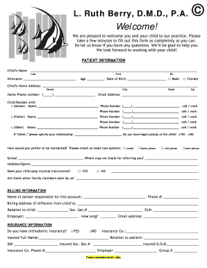 Medical History -Child Pt..doc