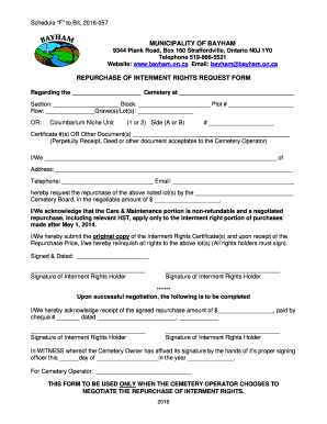Fillable Online CERTIFICATE OF INTERMENT RIGHTS - Shopify Fax Email ...