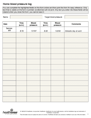 Blood pressure medication names - Download Blood Pressure Logs Fillable PDF ... - wikiDownload