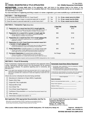nc boat bill of sale