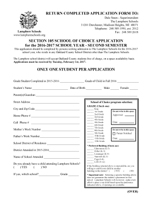 Schools of Choice Application - Lamphere Schools - lamphereschools