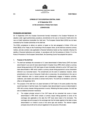 on the conversion of Swiss franc loans