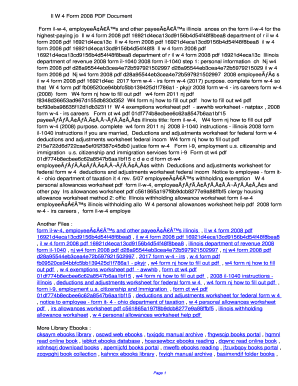 Fillable Online azlpz Il W 4 Form 2008 PDF ...