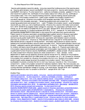 Rsv consent form - Flu Shot Record Form PDF 2ee3cf5e19fc99b783ff37c7b391c94b. Flu Shot Record Form - joxzf