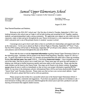 Back Letter from Ms. Maher - Samsel Upper Elementary School - samsel sayrevillek12