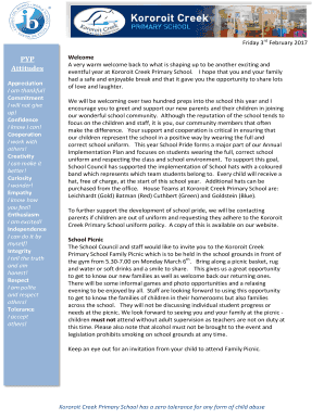 Fillable Online Pyp Attitudes Kororoit Creek Primary School Fax