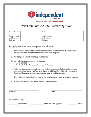 Order Form for GSA Brochure - Draft.doc - independentstationers