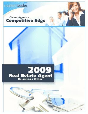 2009 Real Estate Agent Business Plan