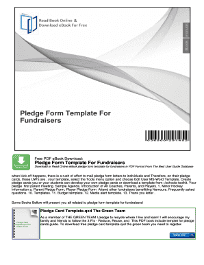 Pledge Form Template For Fundraisers - mybooklibrary.com