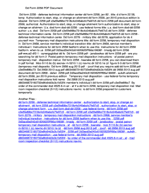 Dd form 2258
