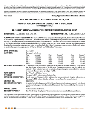 T: Wisaccts Algoma San Dist Debt Issuance BISUM ... - Ehlers-Inc.com