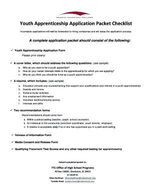 SAMPLE RESUME FOR YOUTH APPRENTICES