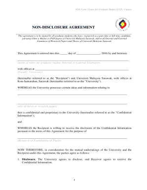NON-DISCLOSER AGREEMENT