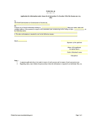 Fillable Online FORM NO. 46 - Webtel Fax Email Print - pdfFiller