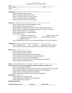 Shortest persuasive speech