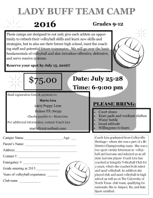 LADY BUFF TEAM CAMP