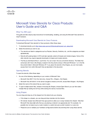 Fillable Online Microsoft Visio Stencils for Cisco Products: Fax Email ...