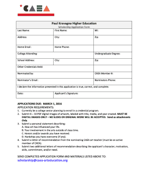 PAUL KRAVAGNA HIGHER EDUCATION SCHOLARSHIP APPLICATION FORM.docx - caea-arteducation
