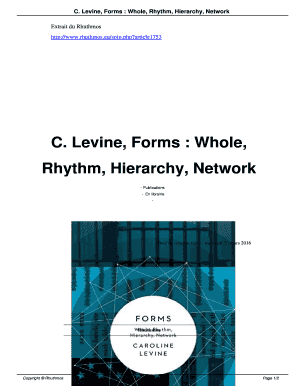 Forms: Whole, Rhythm, Hierarchy, Network