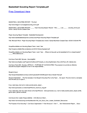 Scouting Report Template Basketball - 399897798 