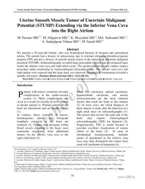 UTERINE SMOOTH MUSCLE TUMOR OF UNCERTAIN MALIGNANT POTENTIAL - echo-research rhc ac