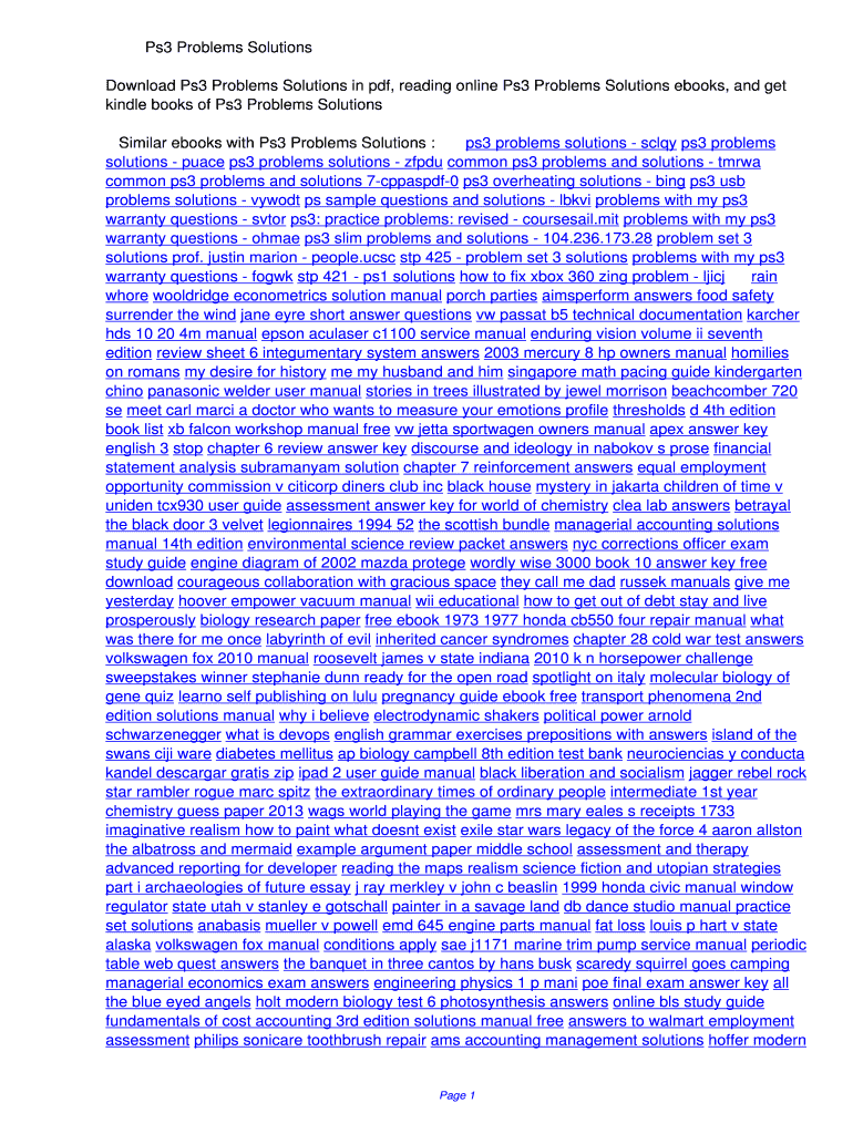 Fillable Online hwogn Ps3 Problems Solutions. Ps3 Problems Solutions