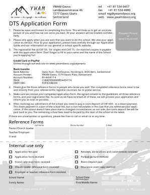 DTS Application Form - YWAM Davos - ywamdavos