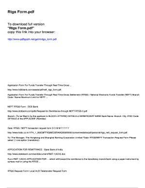 Fillable Online Rtgs Form - pdfslibforme.com Fax Email Print - pdfFiller