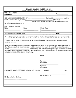 indiana odometer statement