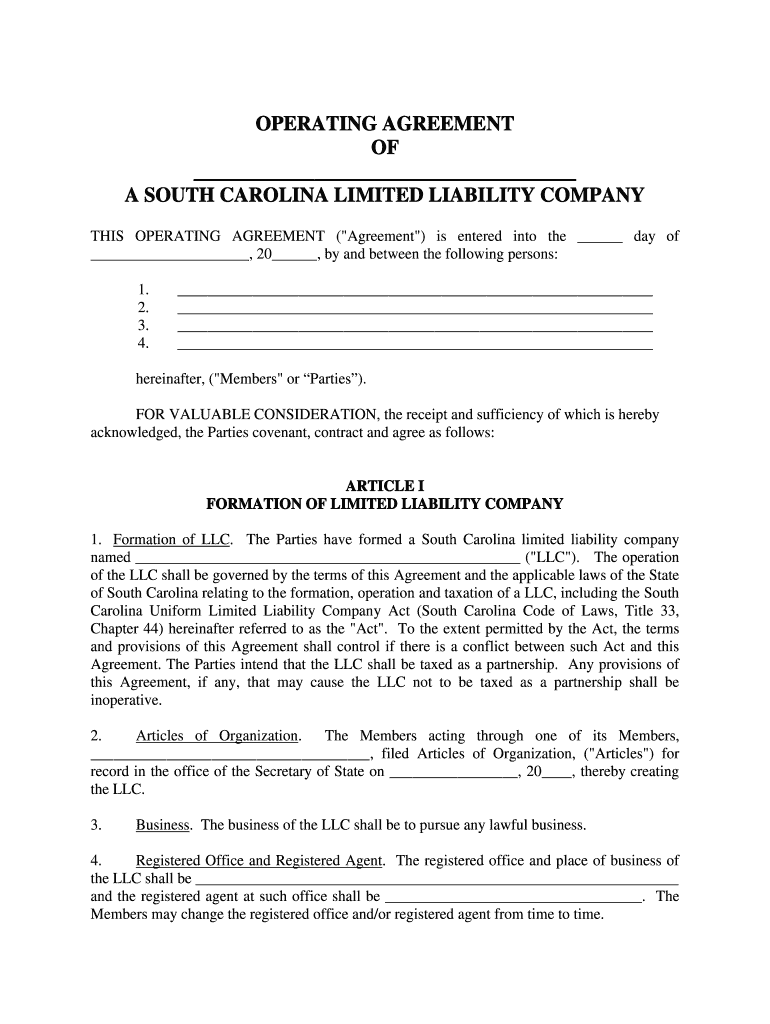creating an operating agreement Preview on Page 1