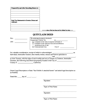 California Quitclaim Deed