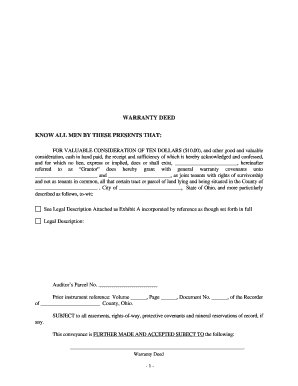 Ohio Warranty Deed