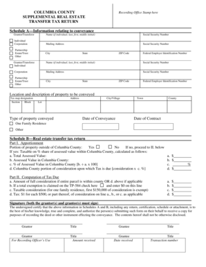 Supplemental Real Estate Transfer Tax Return