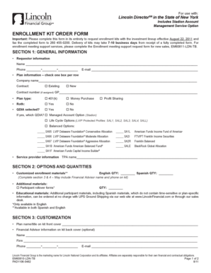 Team roster template - EnrollMent kit orDer forM - Life and Group Insurance ...