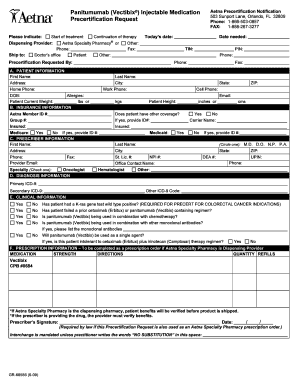 Aetna Panitumumab Precertification Form