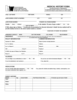 Medical History Form