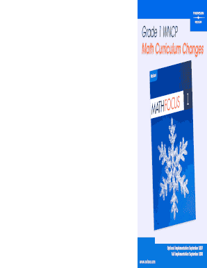 Grade 1 Math Curriculum Response Form