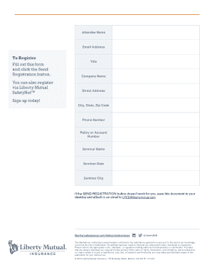 Customer Safety Seminars 2015 Registration Form