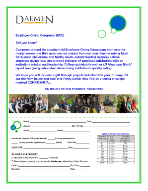 Employee Giving Campaign Form