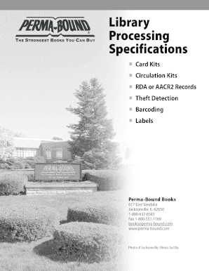 Library Processing Order Form