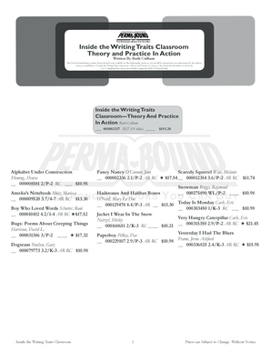 Inside the Writing Traits Classroom Order Form