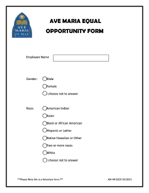 Equal Opportunity Form