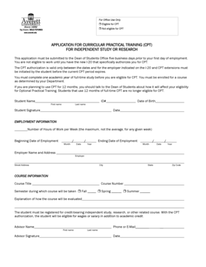 Curricular Practical Training Application