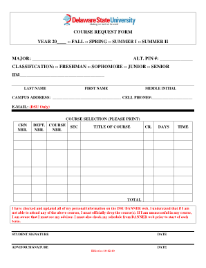 Course Request Form