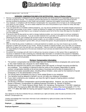 Workers’ Compensation Employee Notification