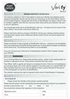 UK Solicitor Identity Verification Form
